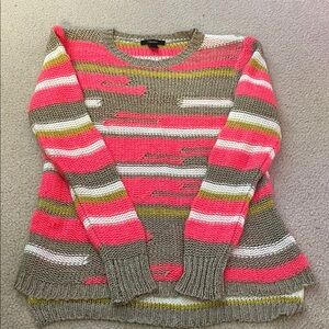 Forever 21 Striped Multicolor Knit Sweater, Size M NWOT